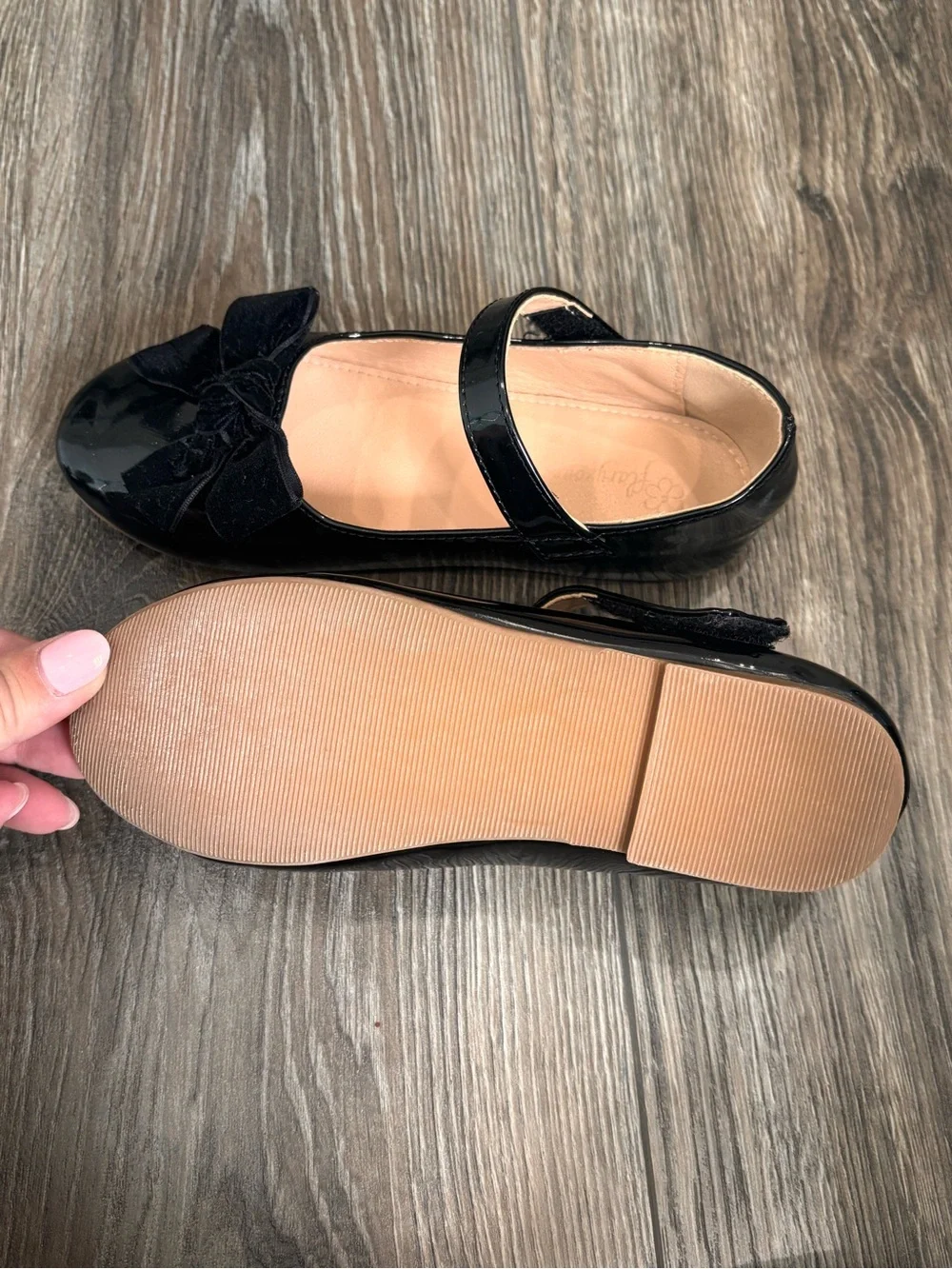 Girls' Mary Jane Dress Shoes with Bow - Black